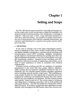 Chapter 1 Setting and Scope