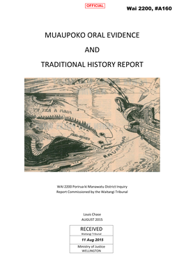 Muaupoko Oral Evidence and Traditional History Report