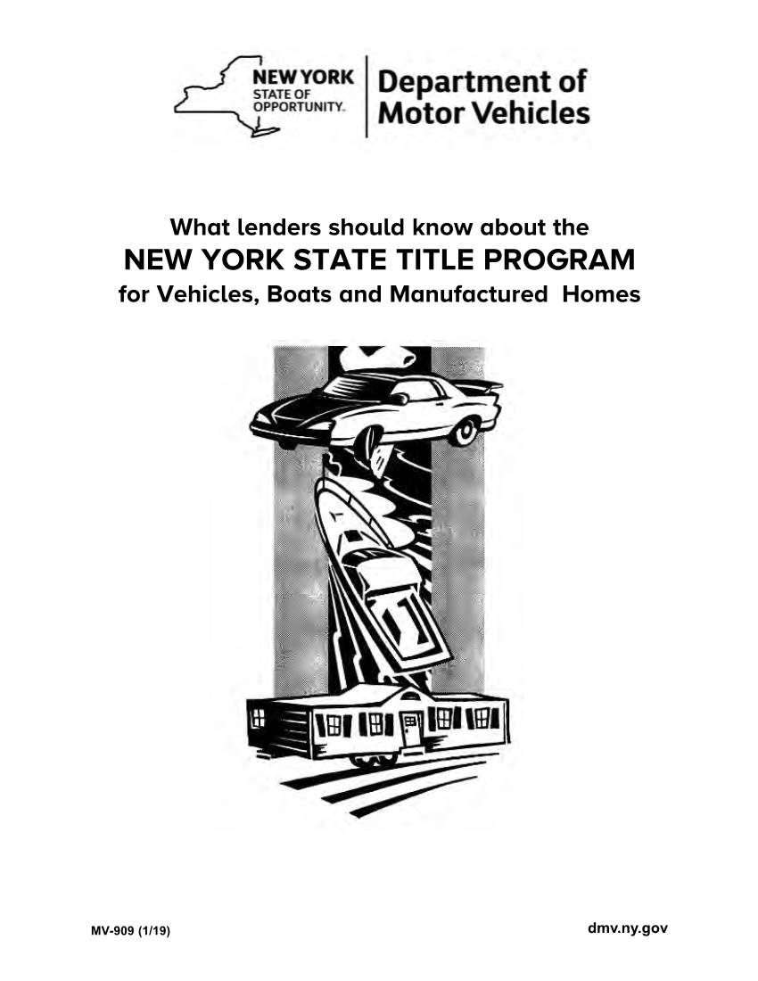 Vehicle, Boat and Manufactured Home Title Program