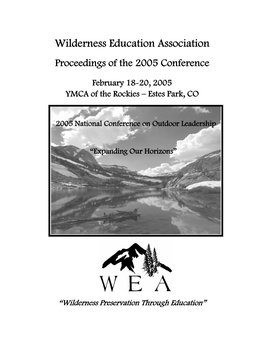 Proceedings of the National Conference for Outdoor Leadership