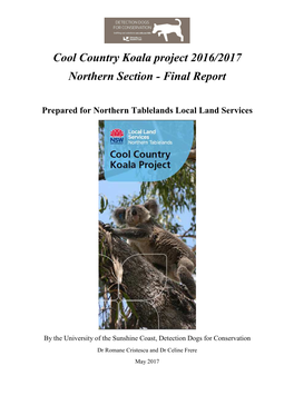 Northern Tablelands Cool Country Koala Project 2016-2017 V6