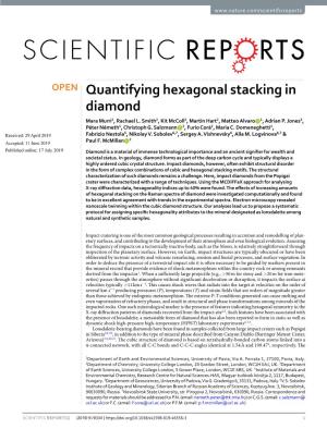 Quantifying Hexagonal Stacking in Diamond Mara Murri1, Rachael L