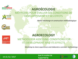 Agroécologie Agroecology