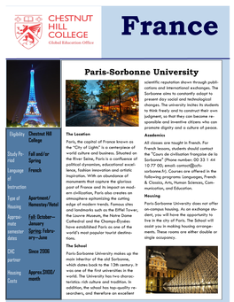 Paris-Sorbonne University Scientific Reputation Shown Through Publi- Cations and International Exchanges
