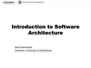 Introduction to Software Architecture