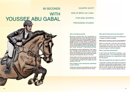 60 Seconds with Youssef Abu Gabal