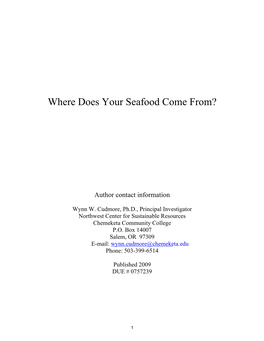 Where Does Your Seafood Come From?