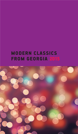 Modern Classics from Georgia 2015
