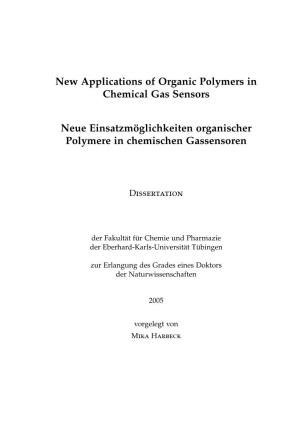 New Applications of Organic Polymers in Chemical Gas Sensors