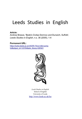 Leeds Studies in English