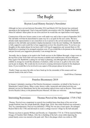 The Bugle ------Royton Local History Society's Newsletter
