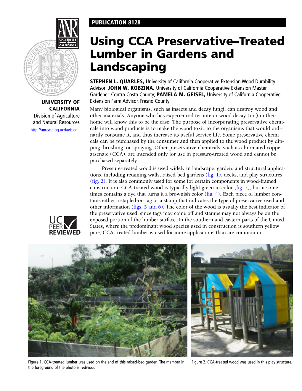 Using CCA Preservative-Treated Lumber in Gardens and Landscaping