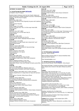 Radio 3 Listings for 20 – 26 August 2016 Page 1