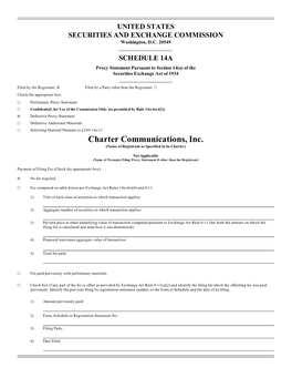 Charter Communications, Inc. (Name of Registrant As Specified in Its Charter)