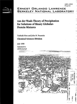 Van Der Waals Theory of Precipitation for Solutions of Binary Globular-Protein Mixtures