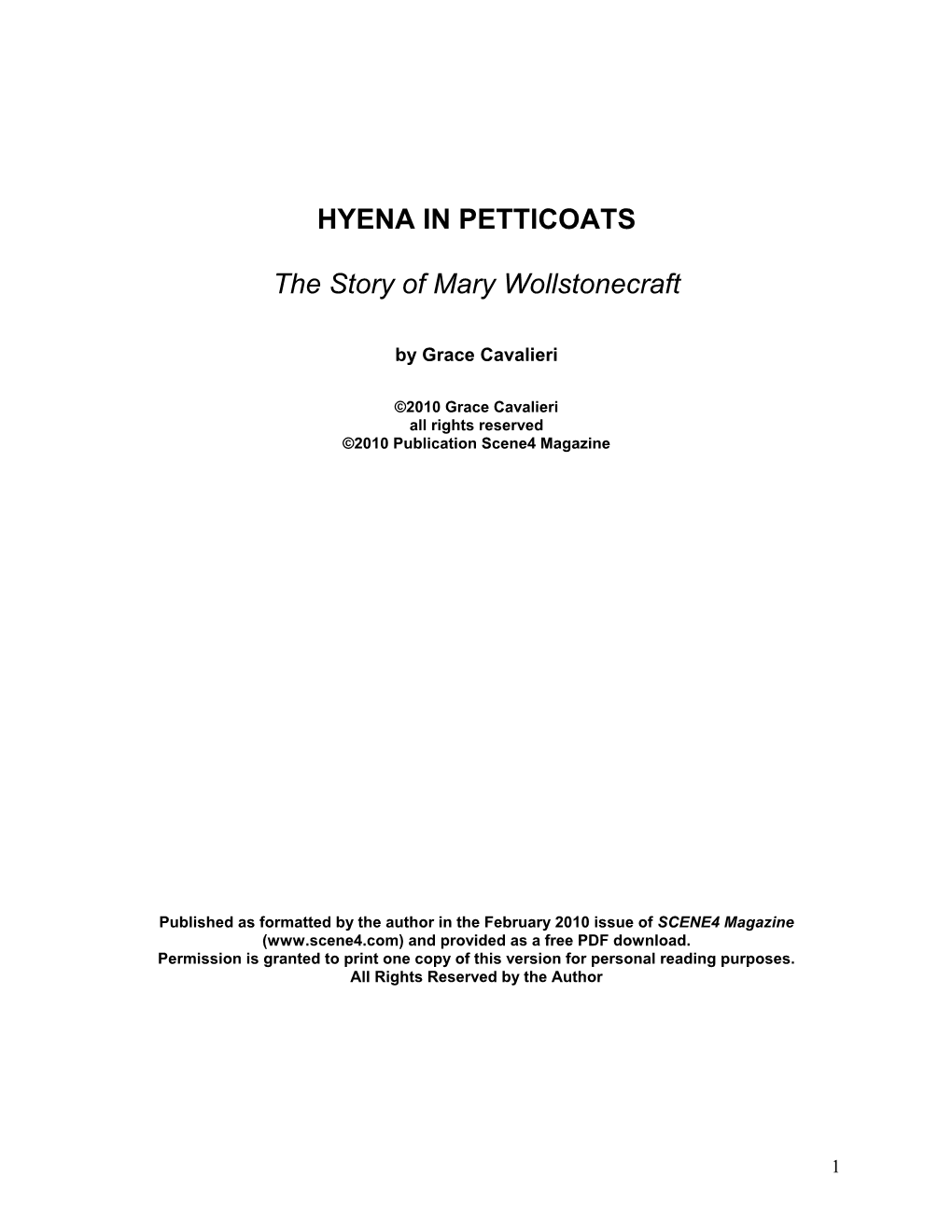 Hyena in Petticoats