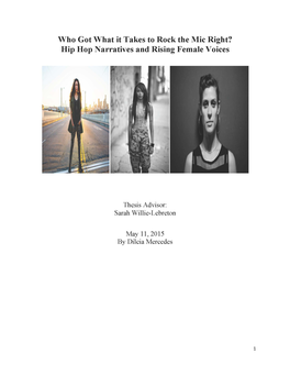Hip Hop Narratives and Rising Female Voices