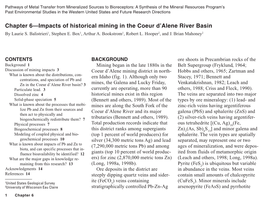 Impacts of Historical Mining in the Coeur D'alene River Basin
