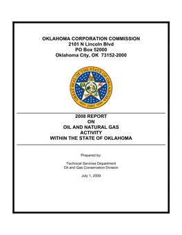 OKLAHOMA CORPORATION COMMISSION 2101 N Lincoln Blvd PO Box 52000 Oklahoma City, OK 73152-2000