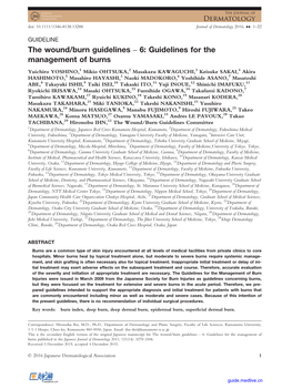 The Wound&#X002f;Burn Guidelines &#X2013