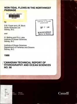 Canadian Technical Report of Hydrography and Ocean Sciences