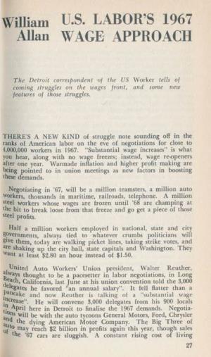 U.S. Labor's 1967 Wage Approach