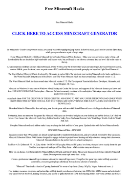 Free Minecraft Hacks