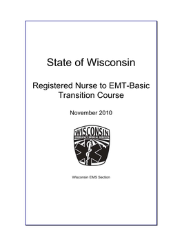 RN to EMT-Basic Transition Course
