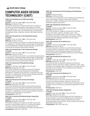 Computer Aided Design Technology (CADT)