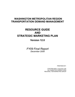 Washington Metropolitan Region Transportation Demand Management