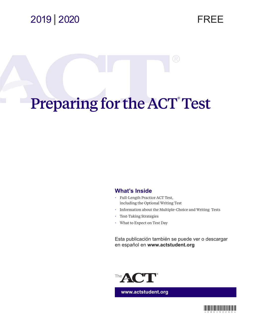 Preparing for the ACT 2019-2020 - DocsLib