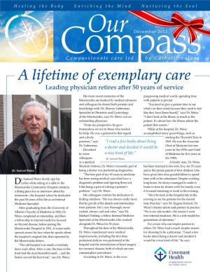 A Lifetime of Exemplary Care