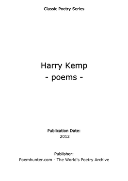 Harry Kemp - Poems