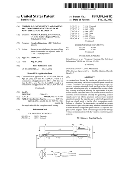 (12) United States Patent (10) Patent No.: US 8,384,668 B2 Barney Et Al