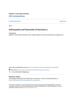Anthocyanins and Flavonoids of Vaccinium L