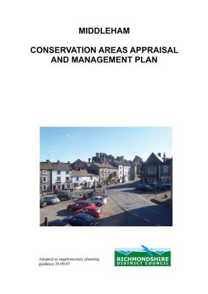 Middleham Conservation Areas Appraisal And