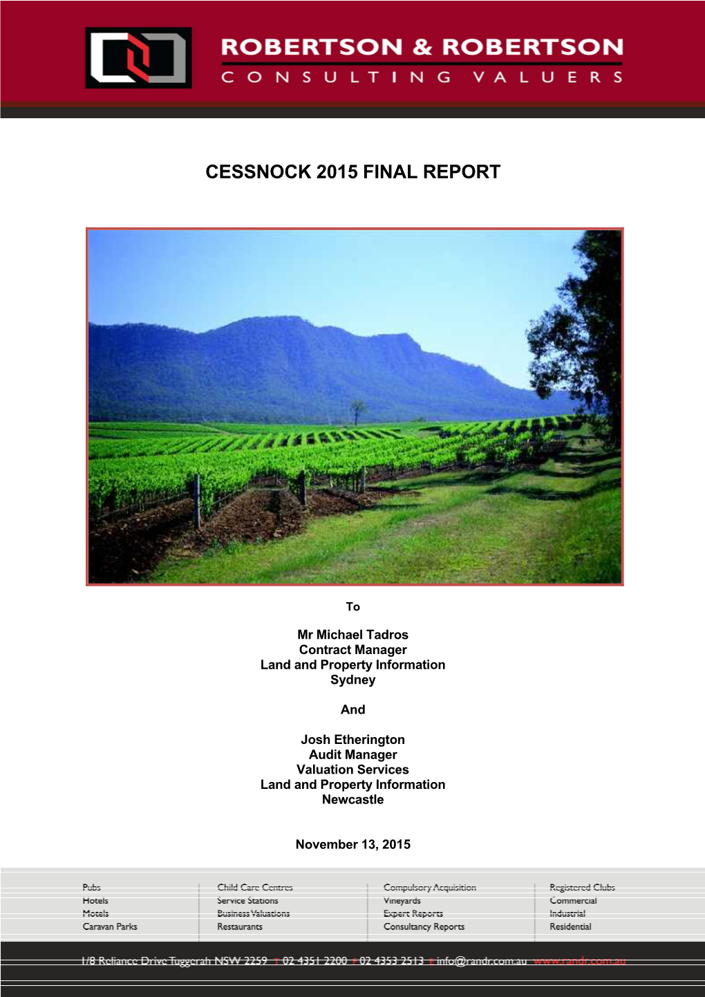 Cessnock Final Report 2015