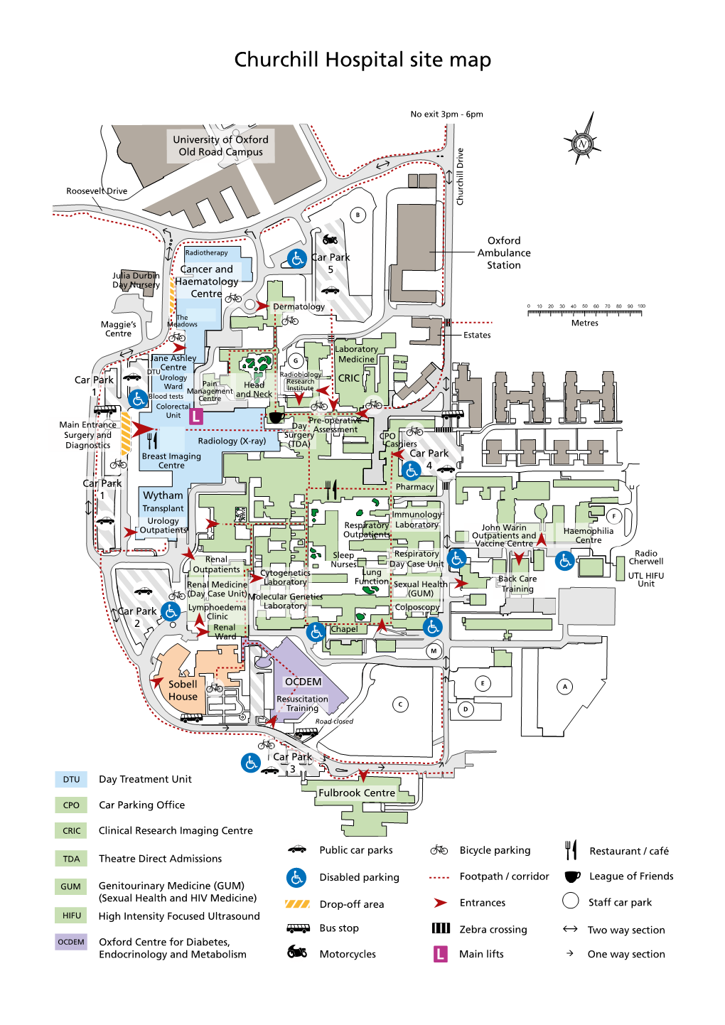 Map of the Hospital Site