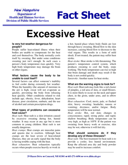 Excessive Heat Fact Sheet