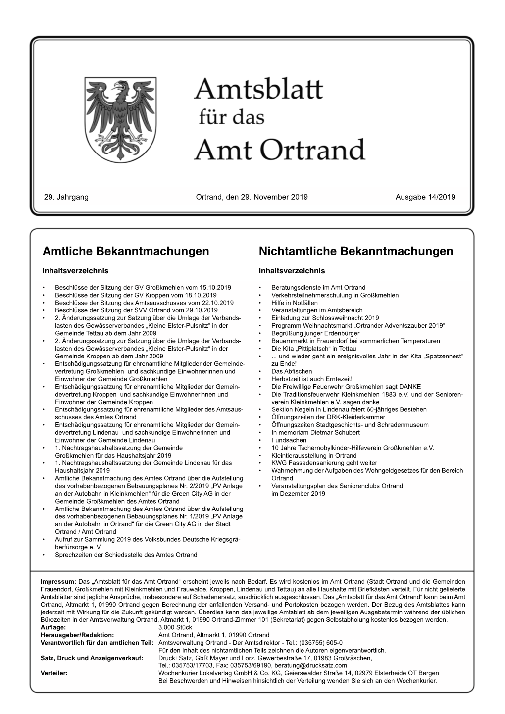 Amtsblatt Nr. 14