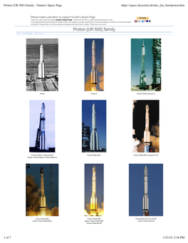 Proton (UR-500) Family - Gunter's Space Page