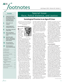 Special Issue: Race, Police Violence, and Justice