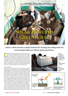 Solar Powered Greenhouse