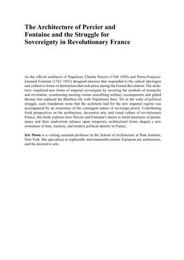 The Architecture of Percier and Fontaine and the Struggle for Sovereignty in Revolutionary France