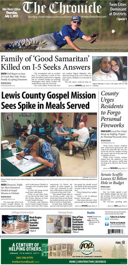 Lewis County Gospel Mission Sees Spike in Meals Served