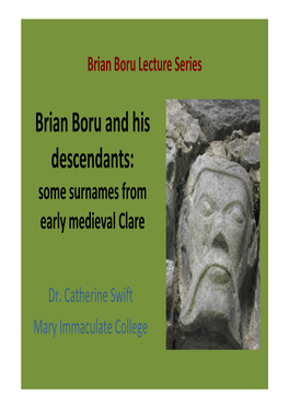 Brian Boru and His Descendants: Some Surnames from Early Medieval Clare
