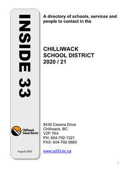 8430 Cessna Drive Chilliwack, BC V2P 7K4 PH: 604-792-1321 FAX: 604-792-9665