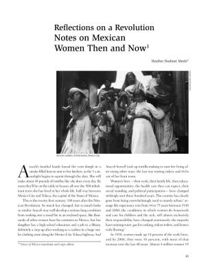 Notes on Mexican Women Then and Now1
