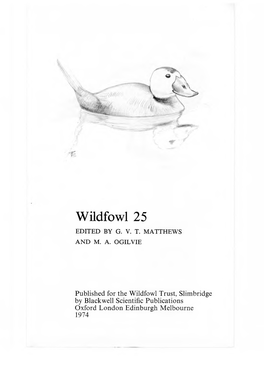 Wildfowl 25 EDITED by G