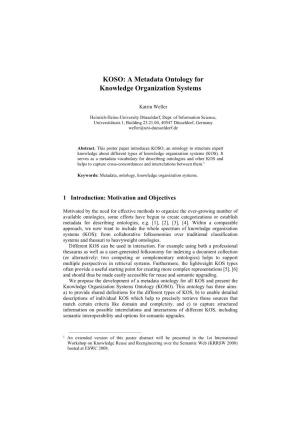 KOSO: a Metadata Ontology for Knowledge Organization Systems